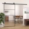 Sliding Door Frosted ESG Glass & Aluminium 102.5x205 cm Black