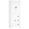 Stylish Highboard White 69.5x34x180 cm - Durable & Elegant