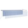 Manual Retractable Awning 6x3m Blue & White | HipoMarket