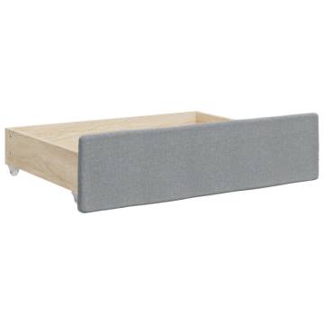 Light Grey Daybed with Trundle & Drawers - Space Saving Sofa Bed