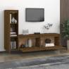 Stylish 3 pcs Honey Brown Pine TV Cabinets - HipoMarket