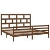 Honey Brown Solid Wood Pine Bed Frame 200x200 cm | HipoMarket