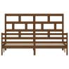 Honey Brown Solid Wood Pine Bed Frame 200x200 cm | HipoMarket