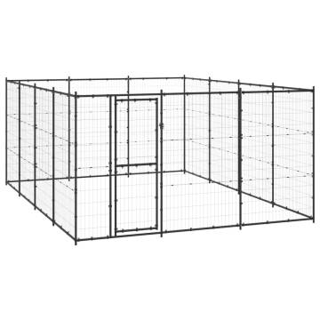 Outdoor Dog Kennel Steel 14.52 m² - Safe & Durable | Hipomarket