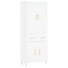 Stylish Highboard White 69.5x34x180 cm - Elegant Storage Solution