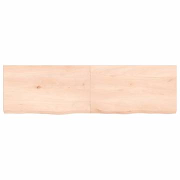 Solid Oak Bathroom Countertop 140x40 cm | Untreated Wood