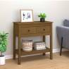 Console Table Honey Brown 75x35x75 cm Solid Wood Pine Colour honey brown Quantity in Package 1 Length 75 cm 