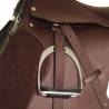 Horse Riding Saddle Set 17.5" Real Leather Brown - Quality Gear