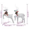 Reindeer & Sleigh Christmas Decoration - 140 LEDs Outdoor Silver