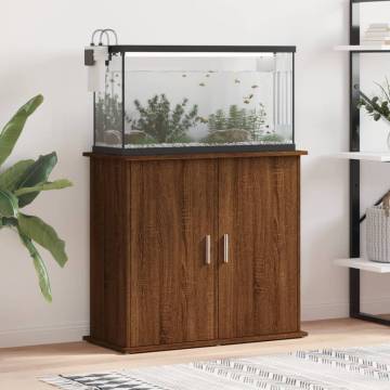 Aquarium Stand Brown Oak - Durable Engineered Wood 81x36x73 cm