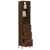 Highboard Brown Oak - Stylish Engineered Wood Storage Unit