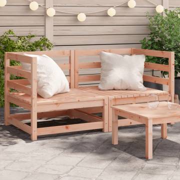 Garden Sofas Corner - 2 pcs Solid Wood Douglas | Hipo Market