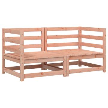 Garden Sofas Corner - 2 pcs Solid Wood Douglas | Hipo Market