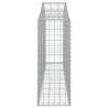 Arched Gabion Baskets - 4 pcs Galvanised Iron | HipoMarket