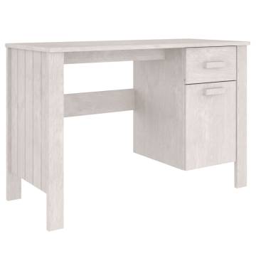 Desk HAMAR White - Solid Wood Pine Writing Desk