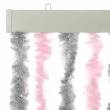 Fly Curtain Silver Grey & Pink 90x220 cm - Insect Protection