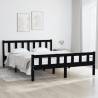 Bed Frame Black Solid Wood 120x200 cm Colour black Size 120 x 200 cm 