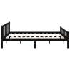 Black Solid Wood Bed Frame 120x200 cm | Quality & Style