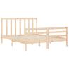 Solid Wood Bed Frame with Headboard 160x200 cm | HipoMarket