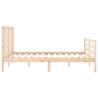 Solid Wood Bed Frame with Headboard 160x200 cm | HipoMarket