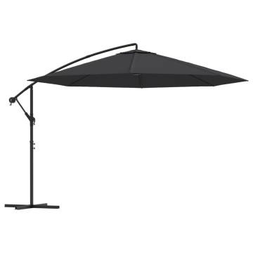 Cantilever Umbrella with Aluminium Pole 350 cm Black