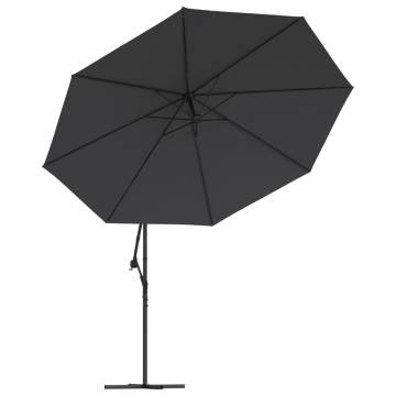 Cantilever Umbrella with Aluminium Pole 350 cm Black