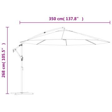 Cantilever Umbrella with Aluminium Pole 350 cm Black