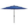 3-Tier Parasol with Aluminium Pole Azure Blue 3.5 m Colour azure blue Size 3.5 m Quantity in Package 1 