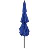 3-Tier Azure Blue Parasol - 3.5m with Aluminium Pole