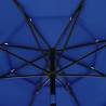 3-Tier Azure Blue Parasol - 3.5m with Aluminium Pole