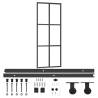 Sliding Door with Hardware Set - ESG Glass & Aluminium 76x205 cm