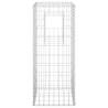 Gabion Basket Posts Set - Durable Iron Garden Decor 40x40x100 cm