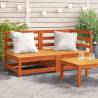 Garden Sofa 2-Seater Wax Brown Solid Wood Pine Colour brown pine Quantity in Package 1 Model corner + chair 