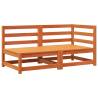 Garden Sofa 2-Seater - Wax Brown Solid Pine Wood