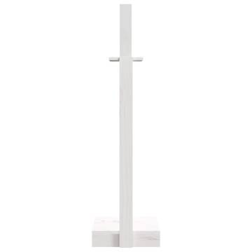 Log Holder White - Solid Pine Wood | 33.5x30x110 cm