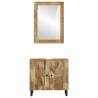 2 Piece Solid Wood Mango Bathroom Cabinet Set | HiPo Market