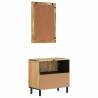 2 Piece Solid Wood Mango Bathroom Cabinet Set | HiPo Market