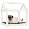 Comfortable White Dog Bed - Solid Pine Wood 71x55x70 cm