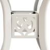 Garden Table White 78x78 cm Cast Aluminium - Hipo Market