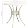 Garden Table White 78x78 cm Cast Aluminium - Hipo Market