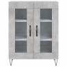 Stylish Highboard Concrete Grey | Durable Engineered Wood