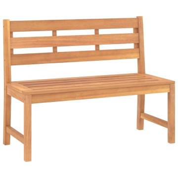 Solid Teak Wood Garden Bench - 114 cm | Hipomarket