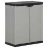 Stylish Garden Waste Cabinet Grey & Black - 68x40x85 cm