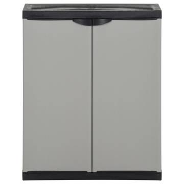 Stylish Garden Waste Cabinet Grey & Black - 68x40x85 cm