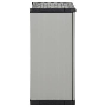 Stylish Garden Waste Cabinet Grey & Black - 68x40x85 cm