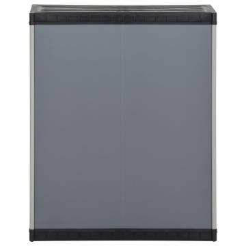 Stylish Garden Waste Cabinet Grey & Black - 68x40x85 cm