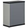 Stylish Garden Waste Cabinet Grey & Black - 68x40x85 cm