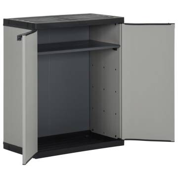 Stylish Garden Waste Cabinet Grey & Black - 68x40x85 cm