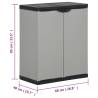 Stylish Garden Waste Cabinet Grey & Black - 68x40x85 cm