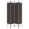 4-Panel Brown Room Divider - Stylish & Versatile 160x200 cm